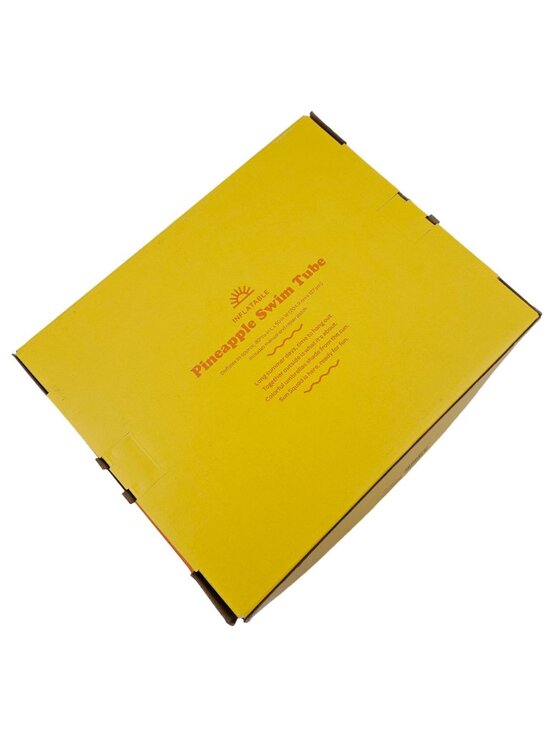 Sun Squad Pool Float Inflatable Pineapple Swim Tube Yellow Green Summer NIB - Picture 2 of 10